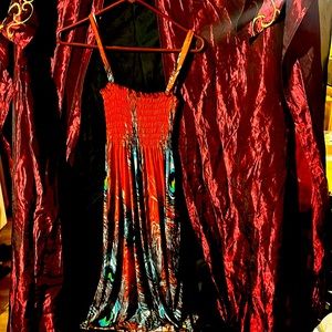 Very nice red summer tank top style dress size is one size fits all!